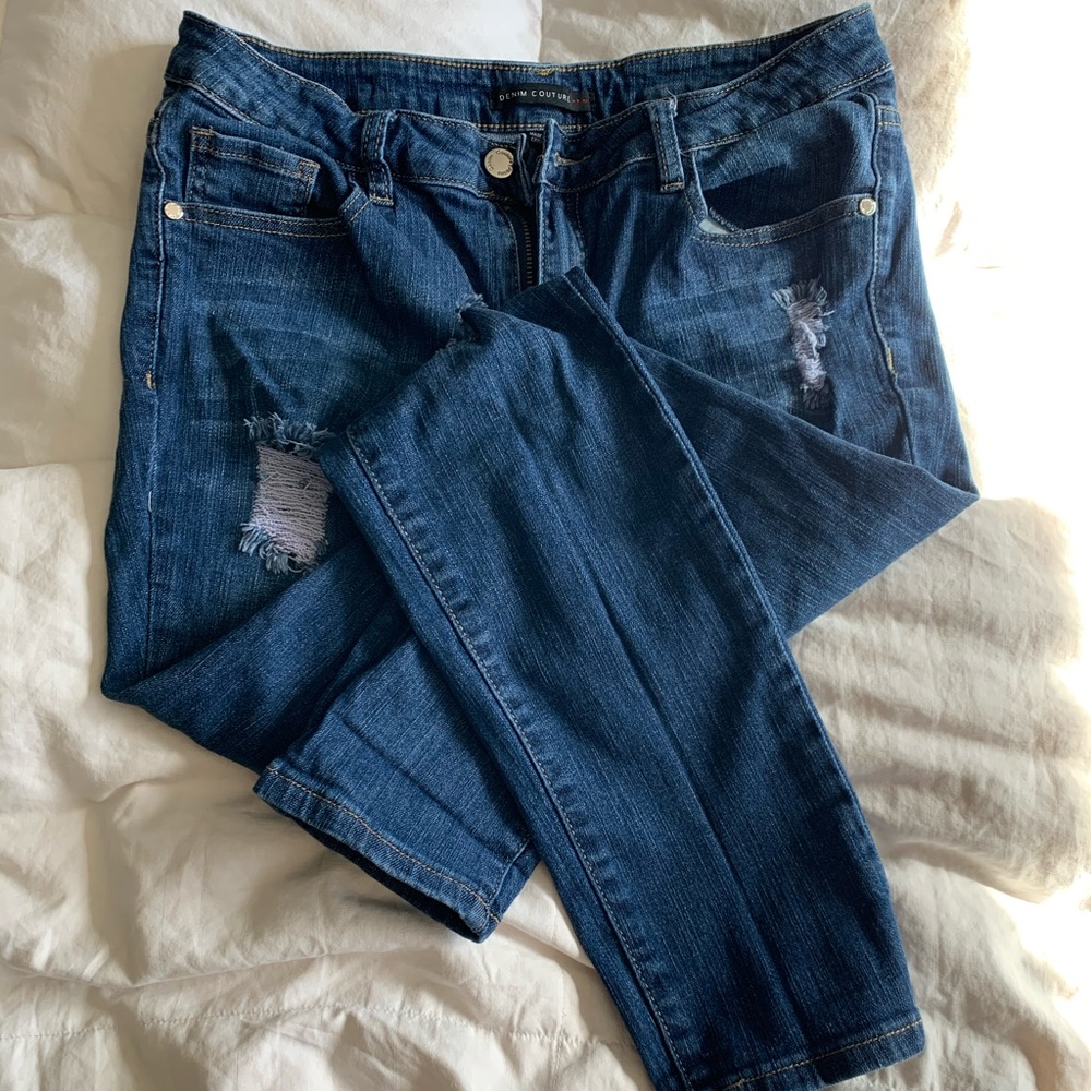 Distressed jeans